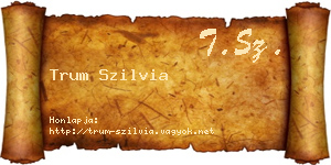Trum Szilvia névjegykártya